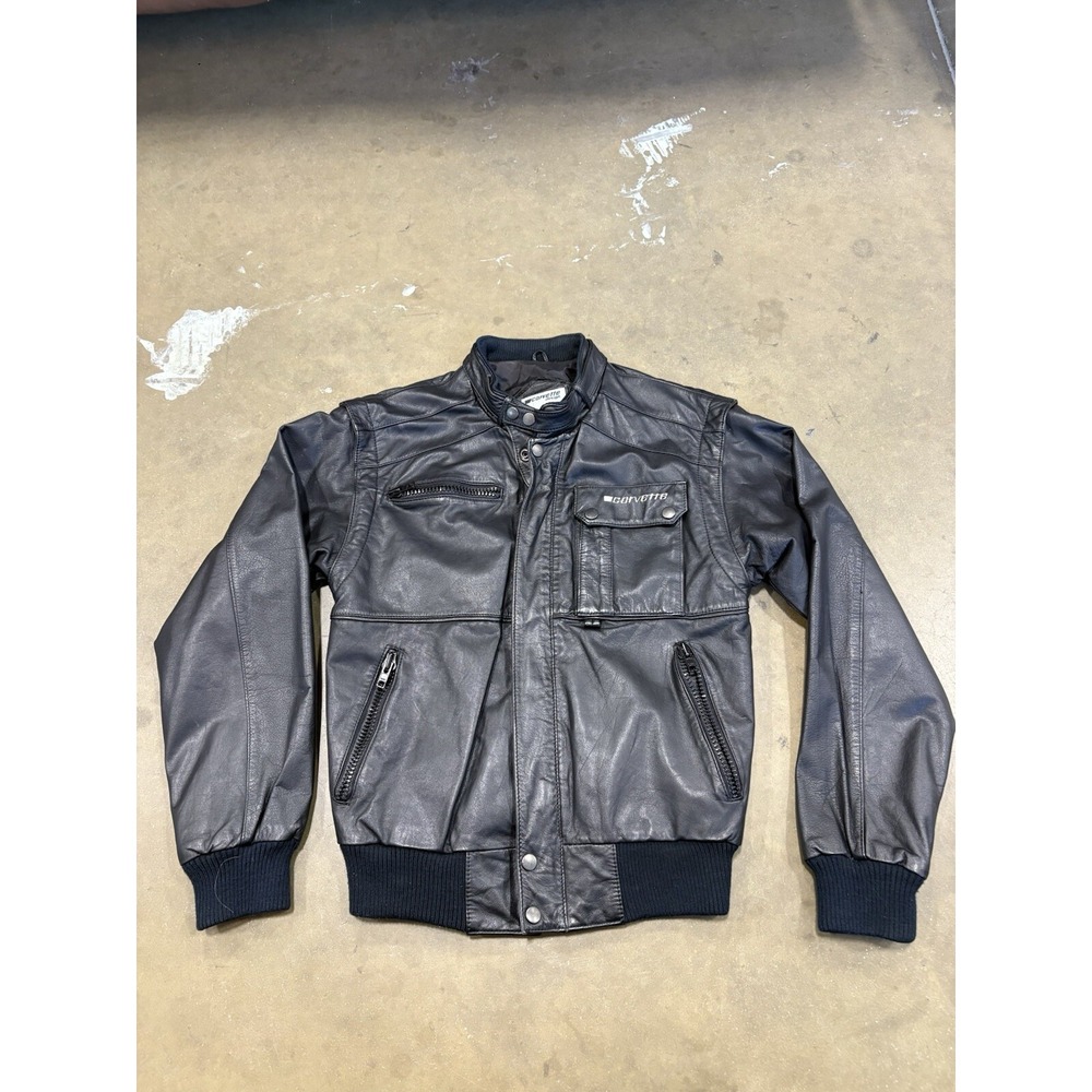 Corvette Designs Official Leather Racing Jacket Size Small See Measurement's